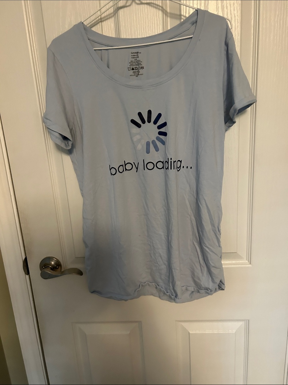 George Light Blue 'Baby Loading...' Maternity Graphic Tee